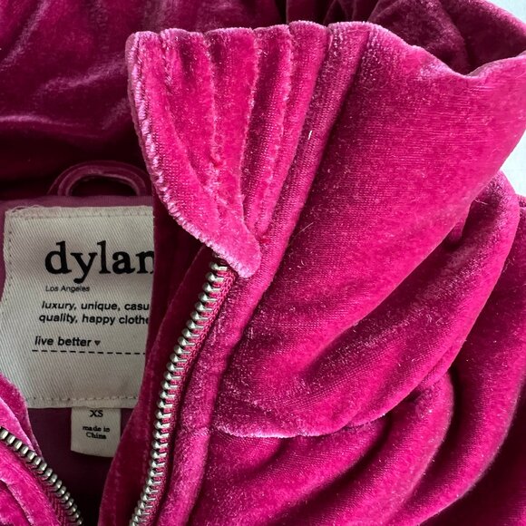 dylan Los Angeles Women's Velour Pink Puffer Vest, Size XS, Excellent Condition! - Picture 12 of 13